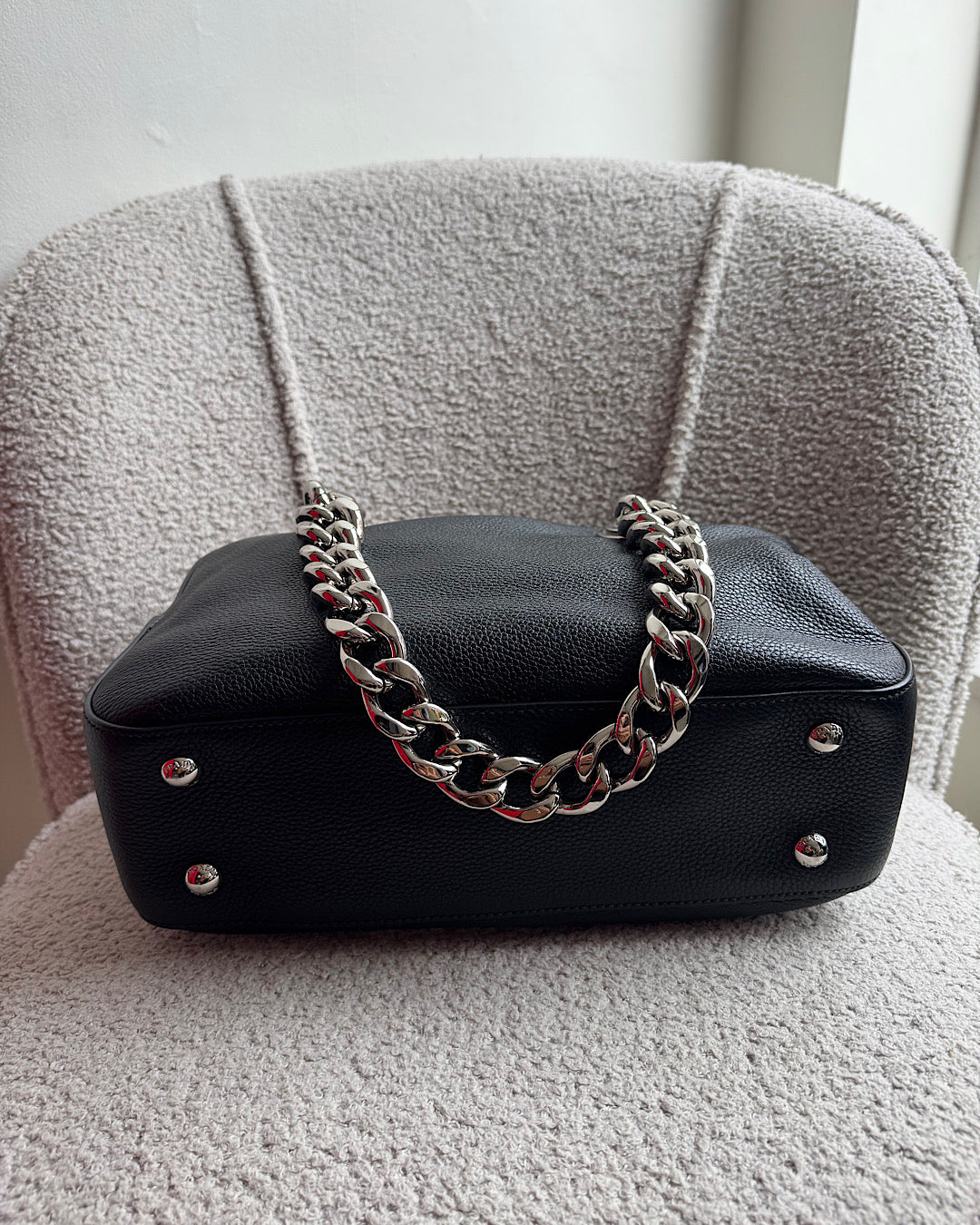 Prada Bag With Silver Chain Handles