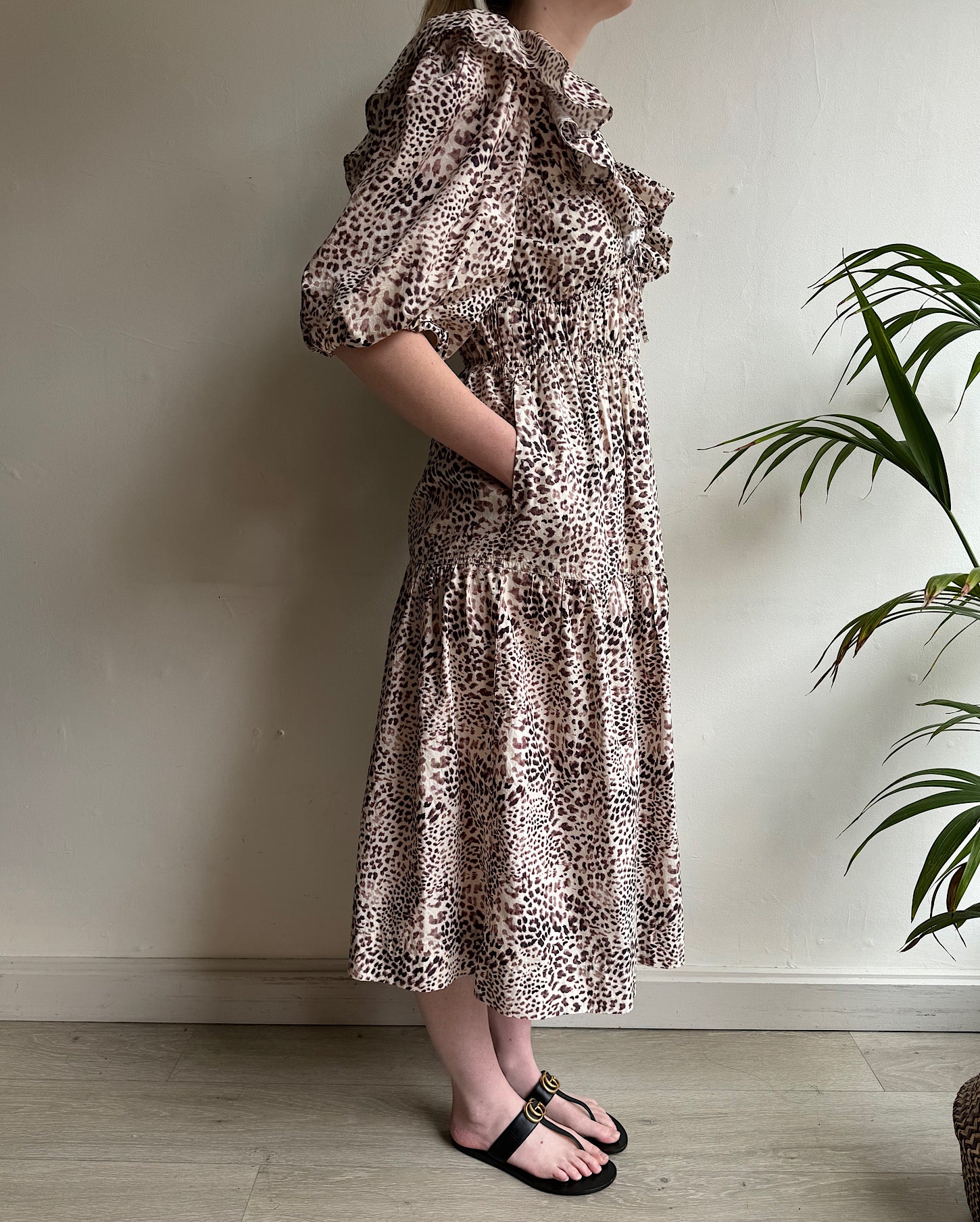 Animal-Print Dress ~ Size 10 side view