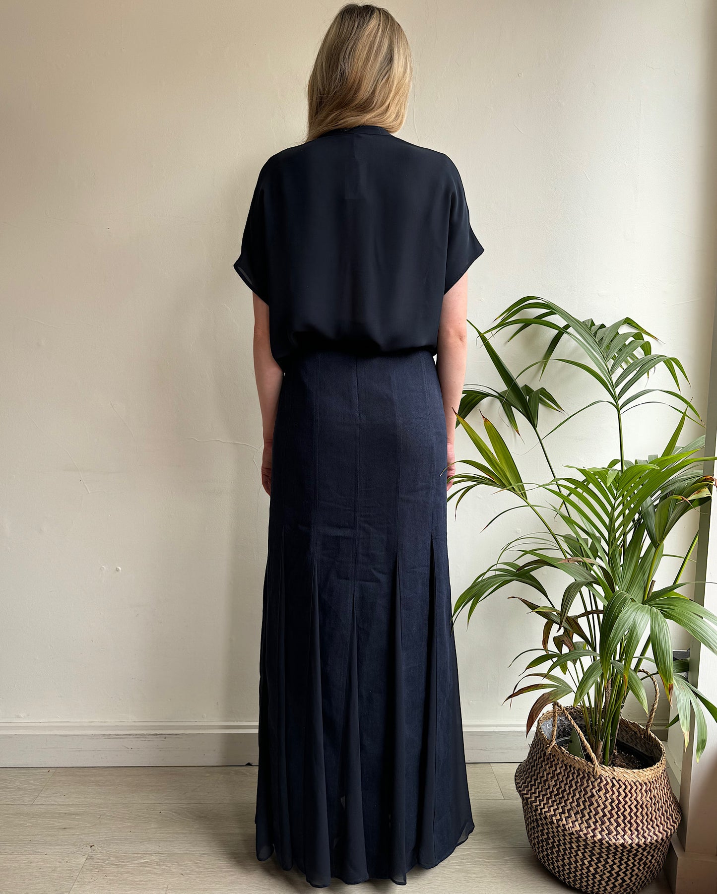 Navy Blue Maxi Skirt ~ Size 10