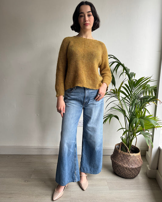 Mustard Mohair Knit ~ Size S