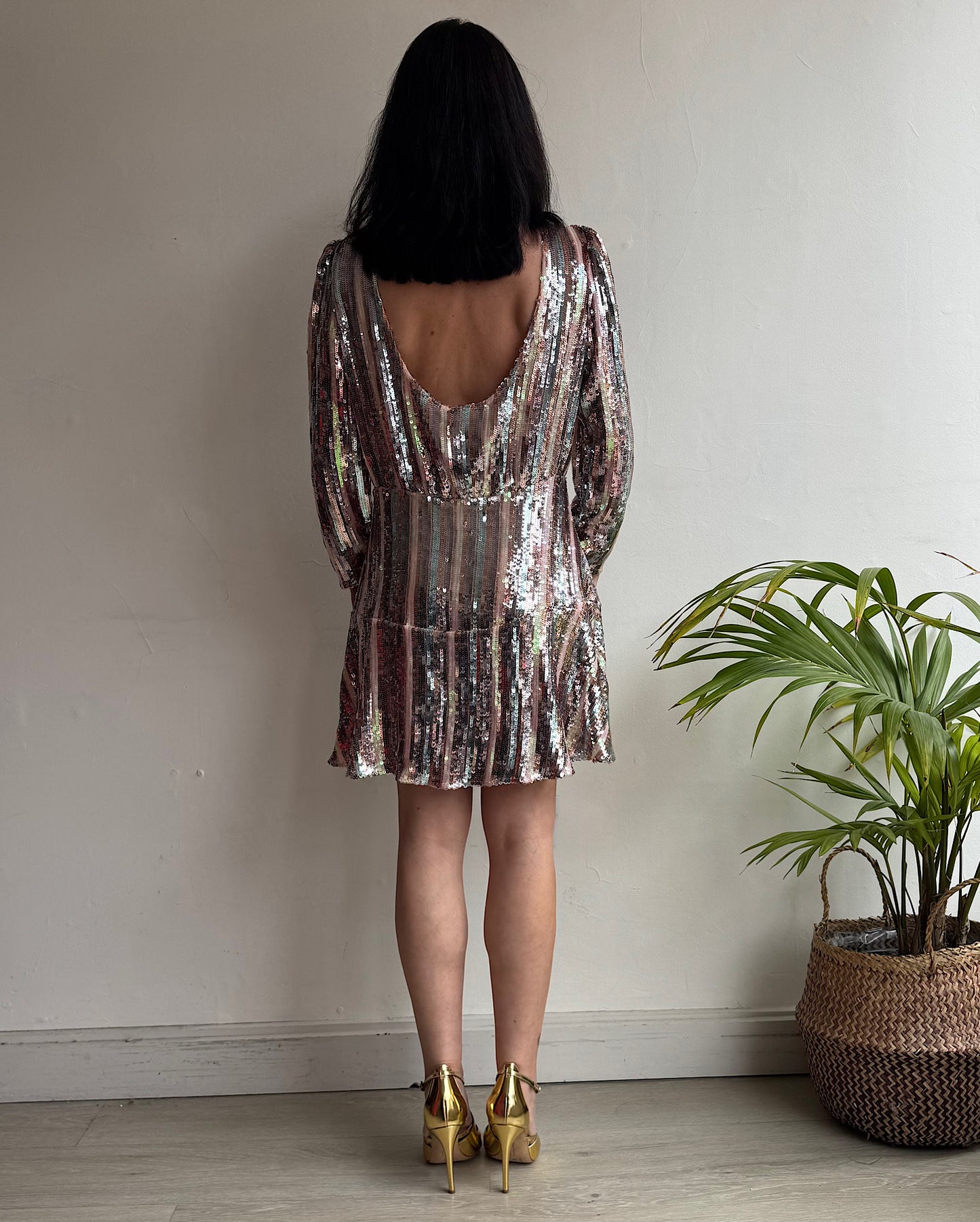 Rixo Kyla Sequin Mini Dress ~ Size S
