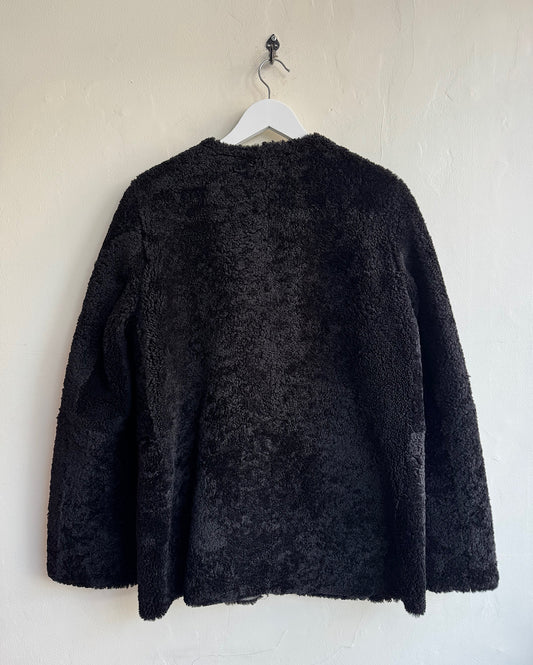 Black Shearling Jacket ~ Size 8