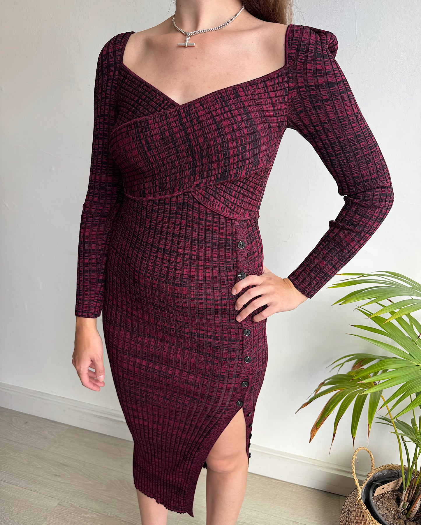 SALE Ribbed Midi Dress ~ Size M