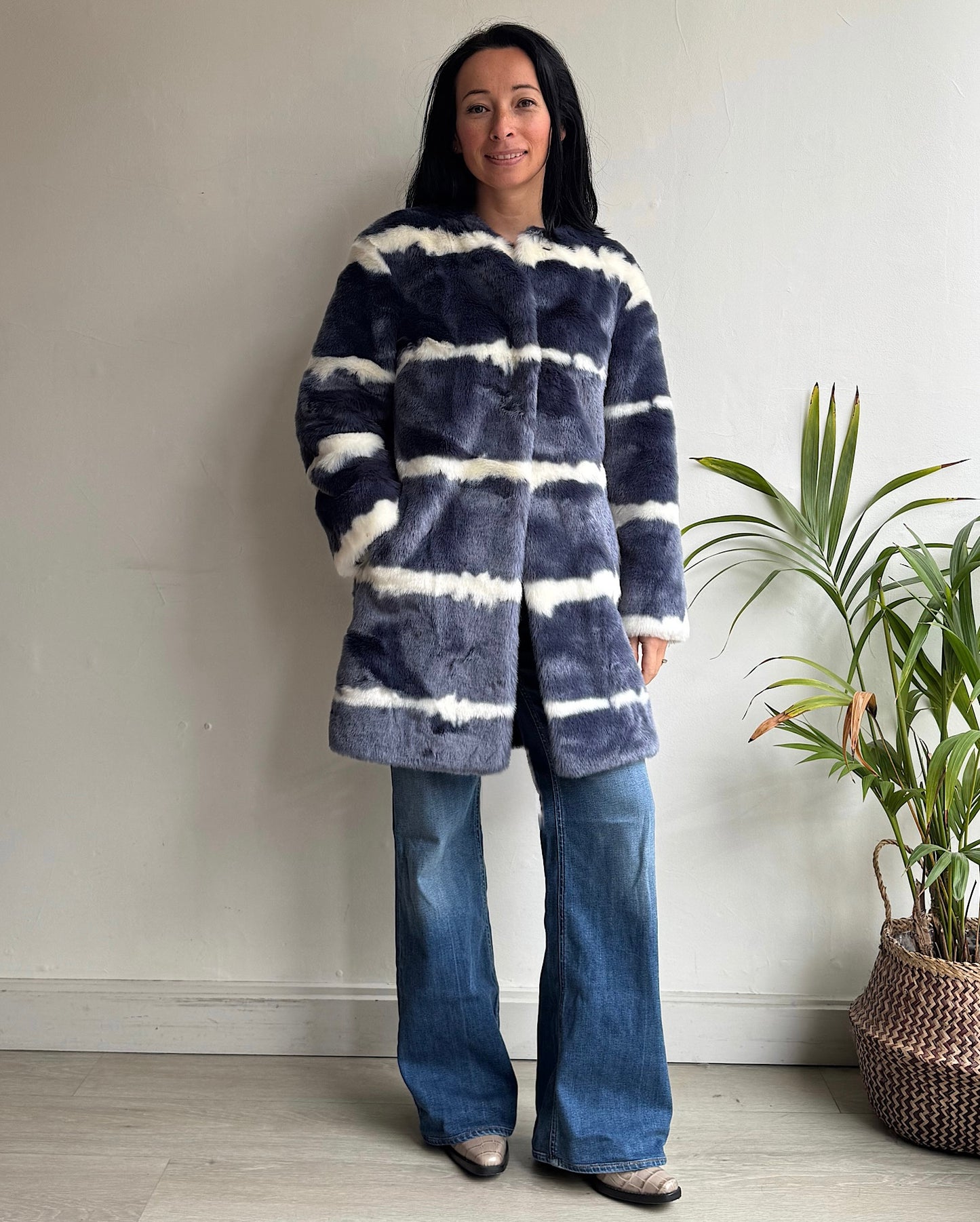 Faux Fur Coat ~ Size S