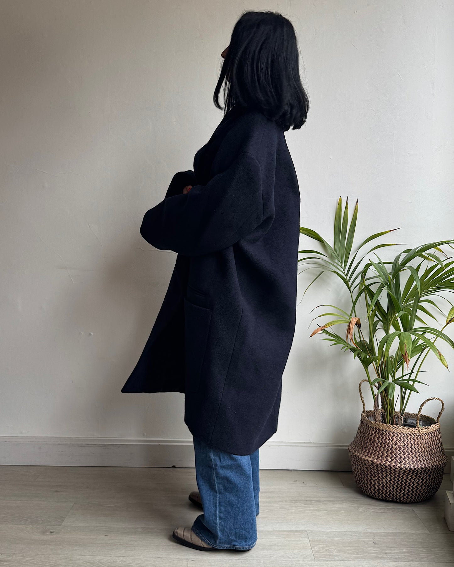 Navy Coat ~ Oversized L/XL