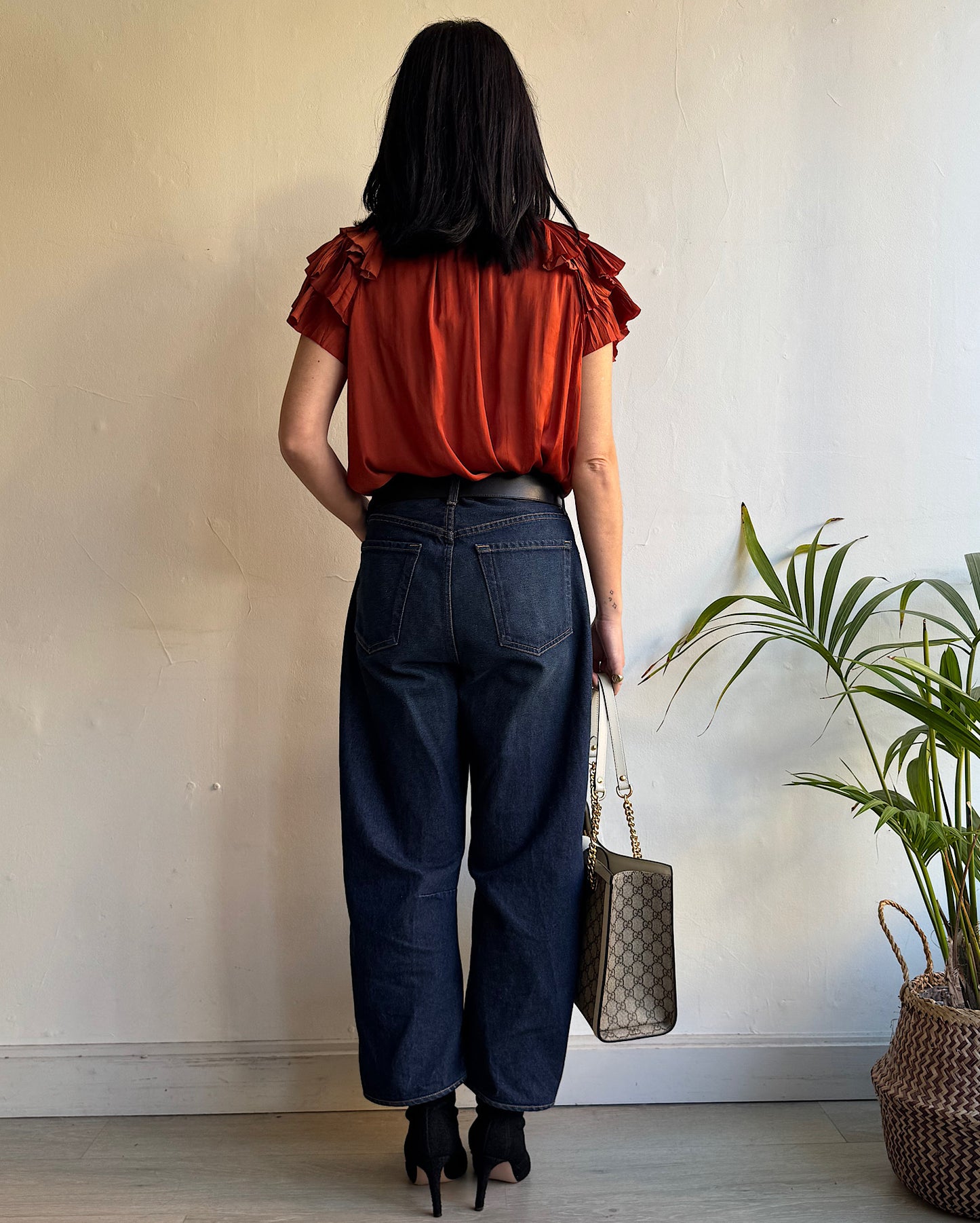 Red Ruffle Top ~ Size 8/10