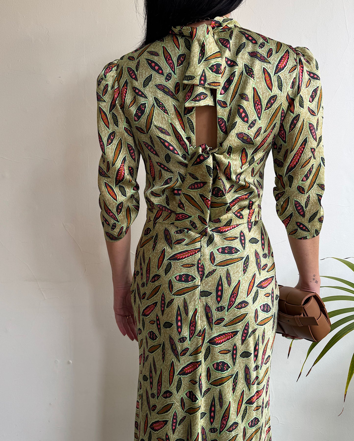 Saloni Green Silk Maxi Dress ~ Size 8