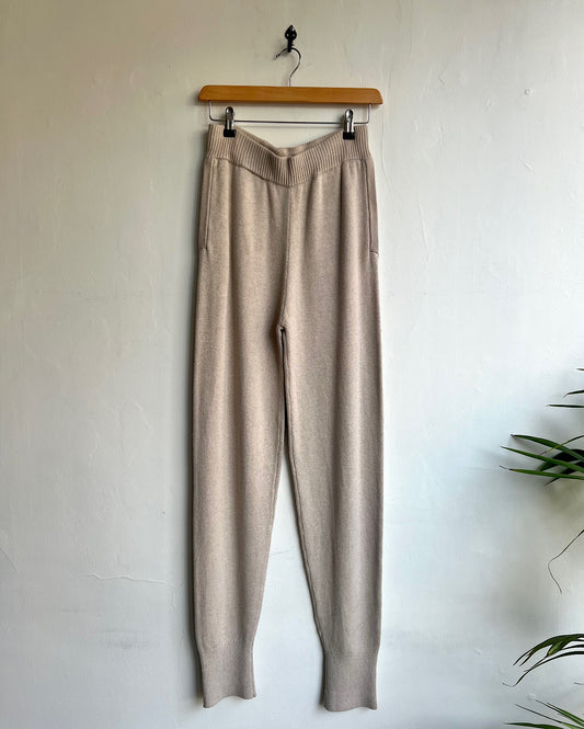 SALE - Cream Merino Wool Lounge Pants ~ Size S