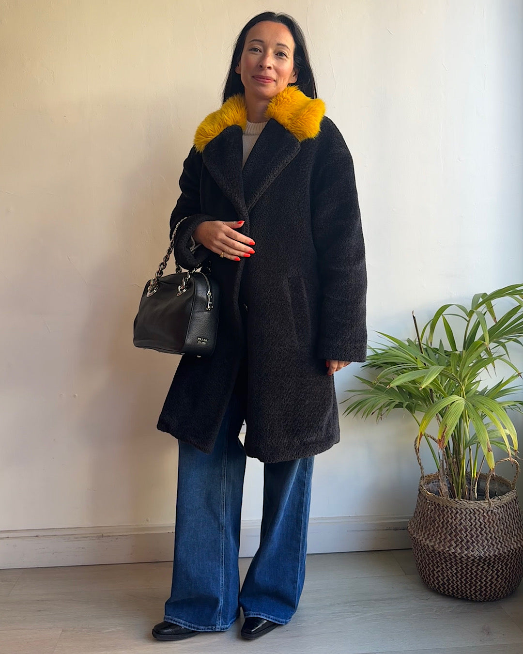 Paul Smith Faux Fur Coat ~ Size 12