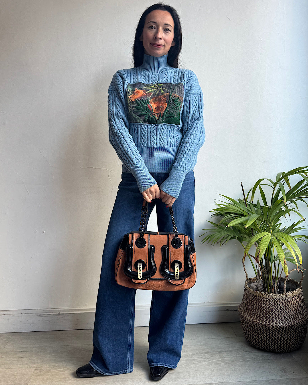 Kenzo Cable Knit Tiger Jumper ~ Size S