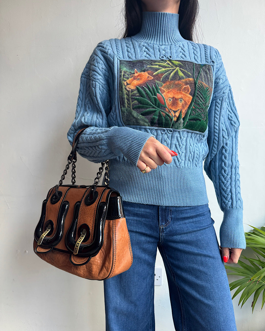 Kenzo Cable Knit Tiger Jumper ~ Size S