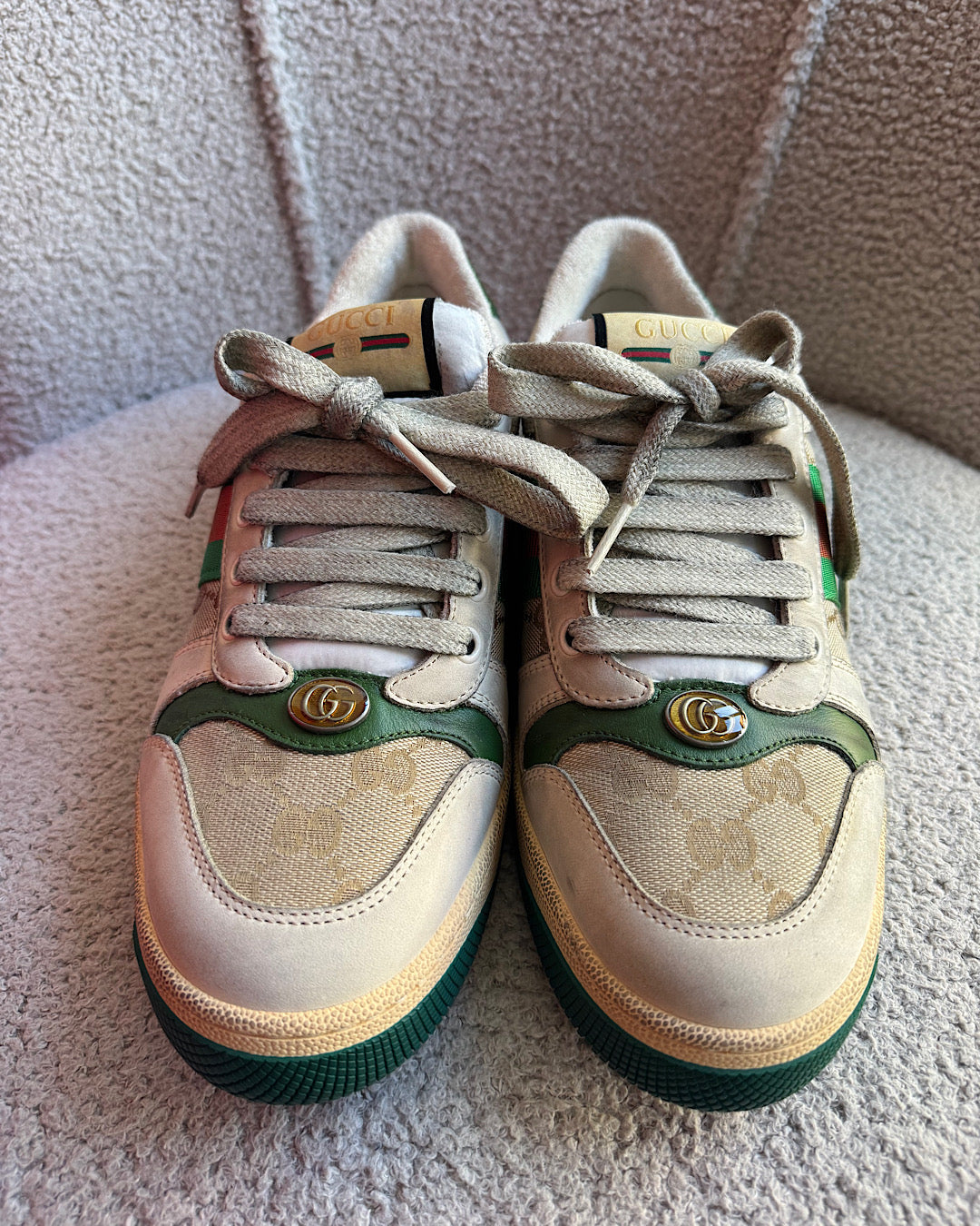 Gucci Screener Monogrammed Trainers ~ Size 6.5
