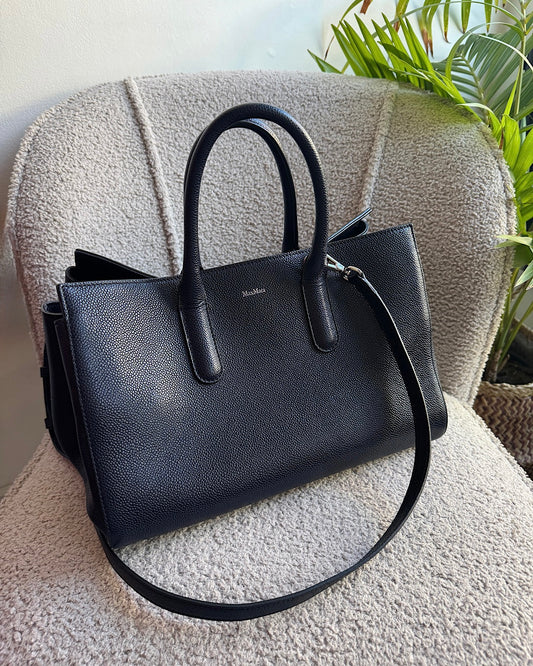 MaxMara Navy Leather Bag