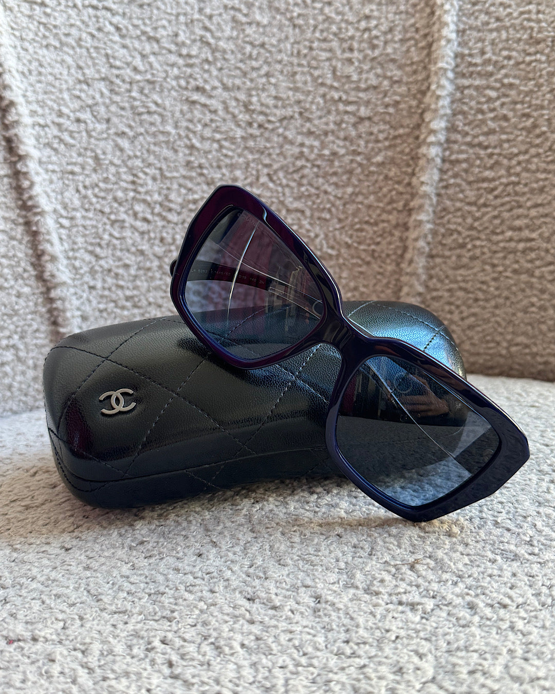 Chanel Navy and Clear Sunglasses