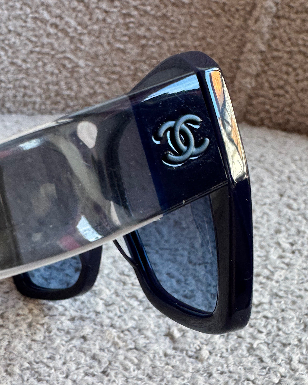 Chanel Navy and Clear Sunglasses