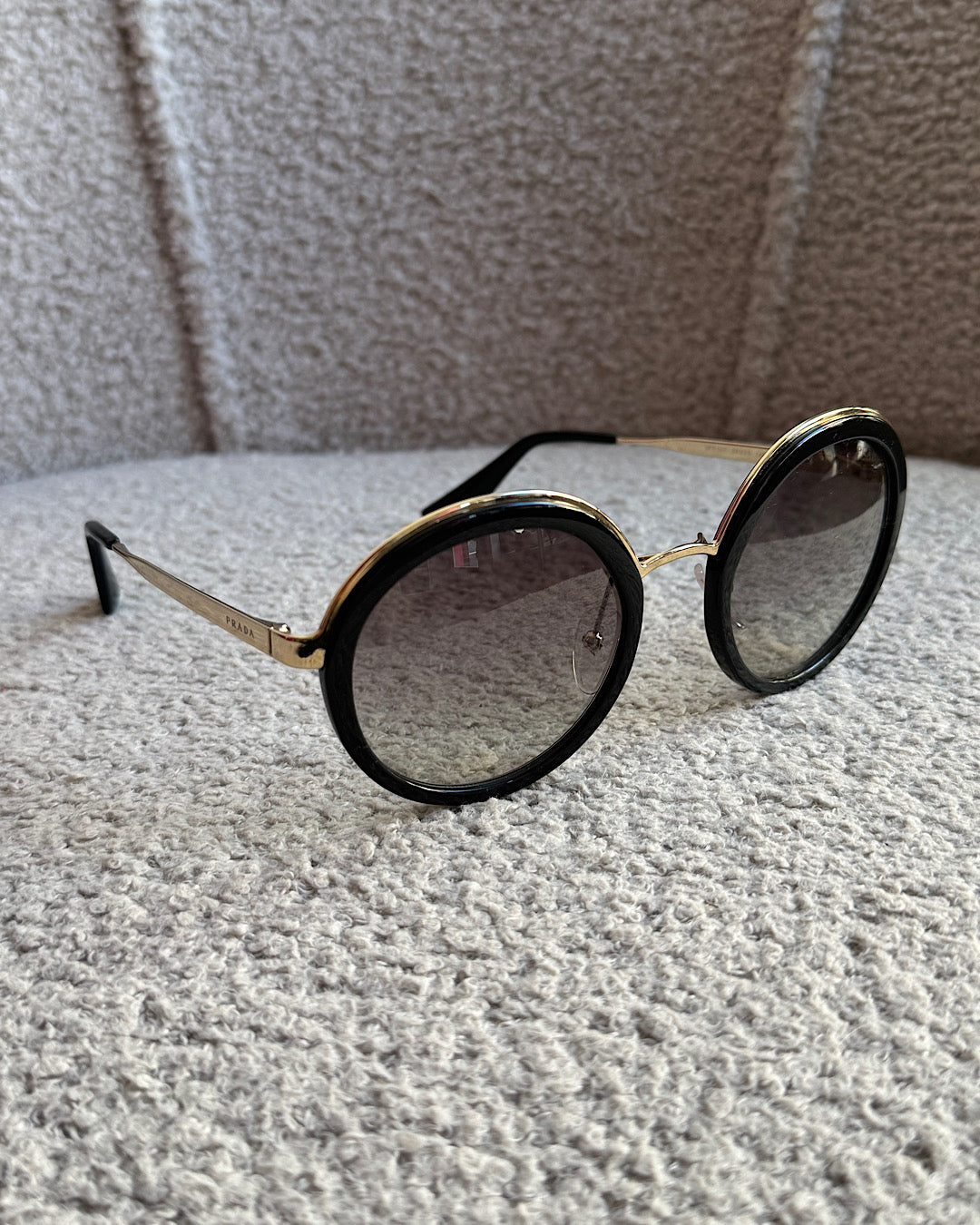 Prada Black Round Sunglasses