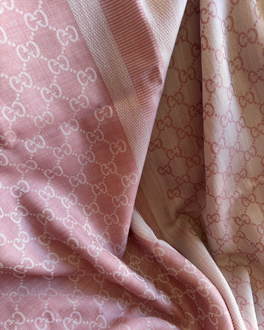 Gucci Two Tone Pink Scarf