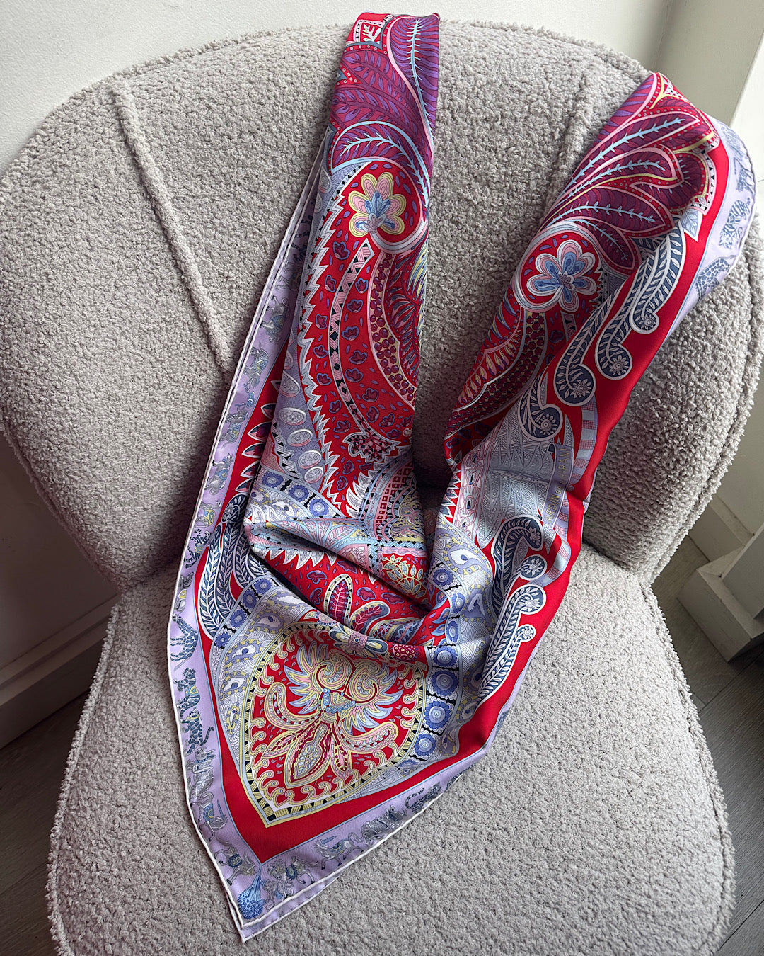 Hermes Le Jardin De La Maharani Silk Scarf