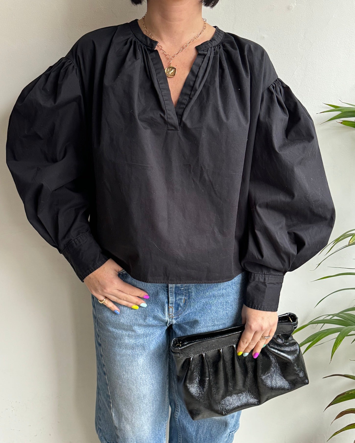 Black Isabel Marant Blouse ~ Size 8/10 close up