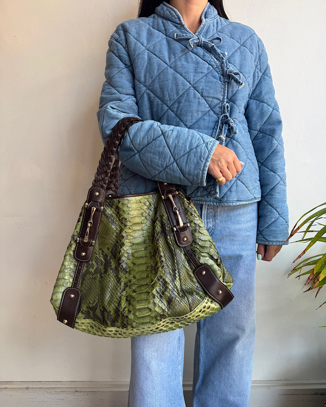 Rixo Rhae Denim Quilted Jacket ~ Size XS