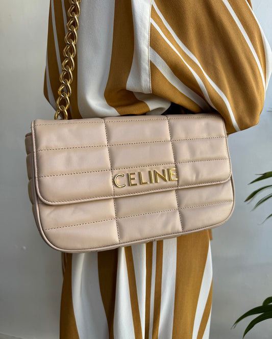 SALE Nude Chain Shoulder Bag