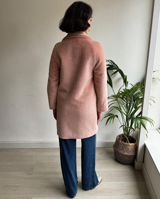 SALE - Pink Alpaca Blend Coat ~ Size 8