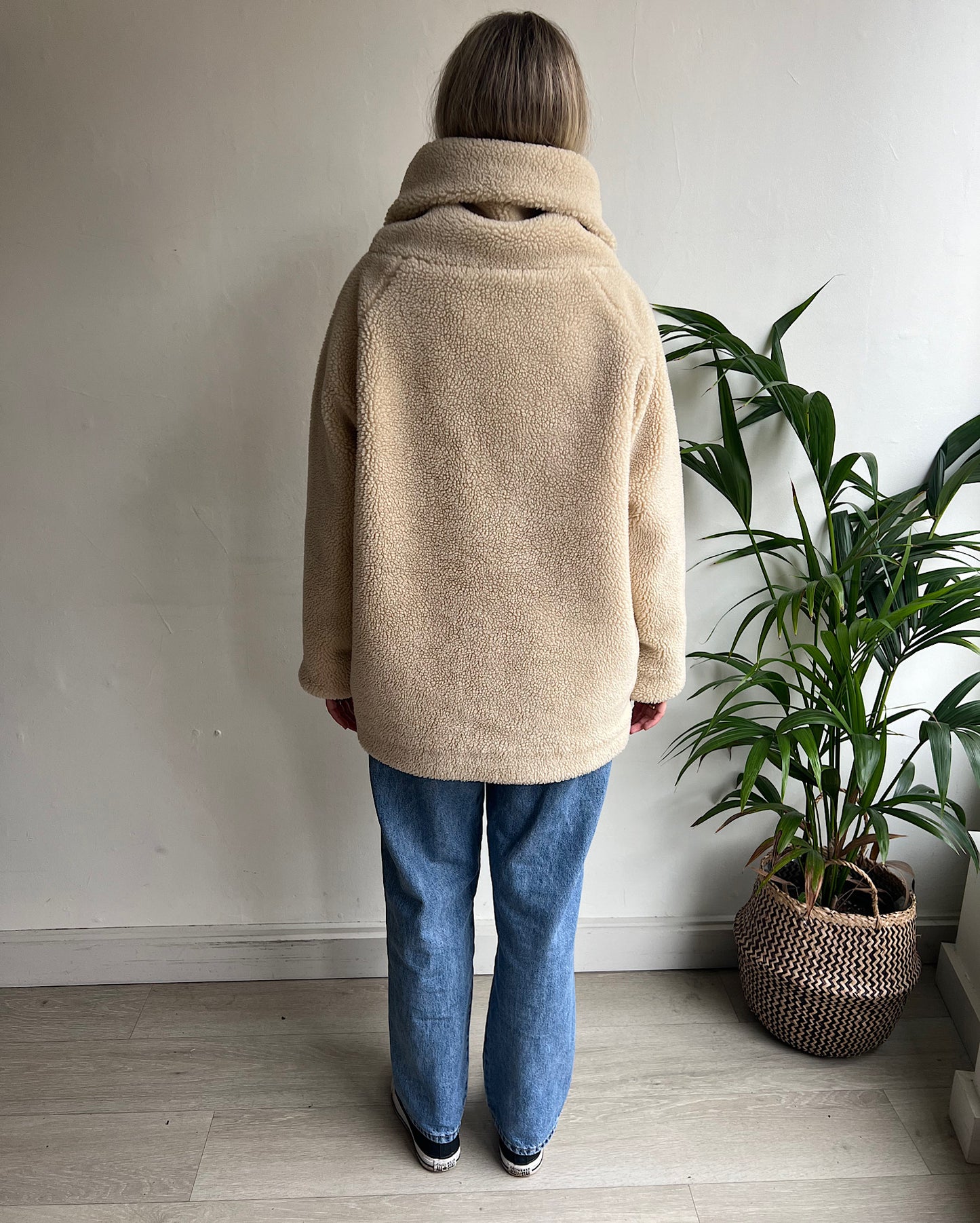 Cream Teddy Jumper ~ Oversized S