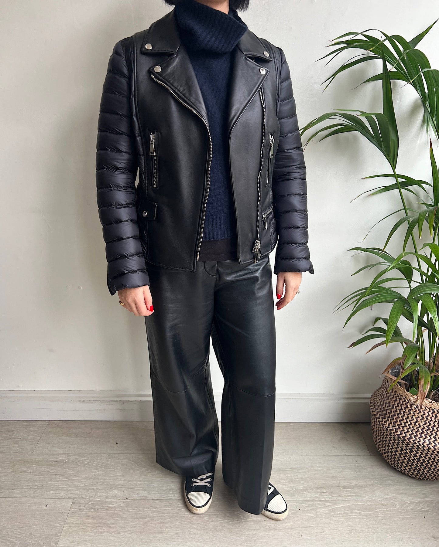Black Leather Jacket ~ Size S