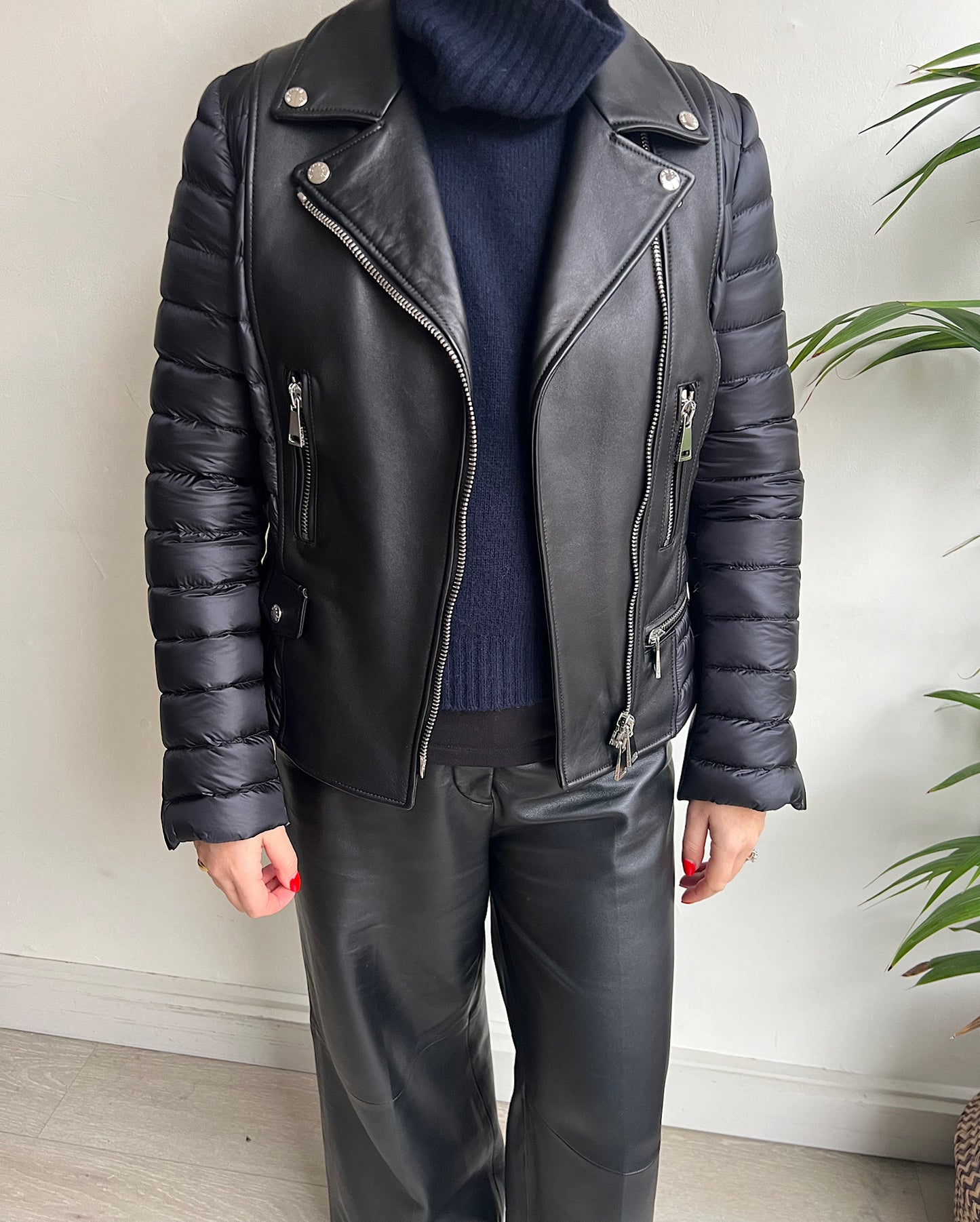 Black Leather Jacket ~ Size S