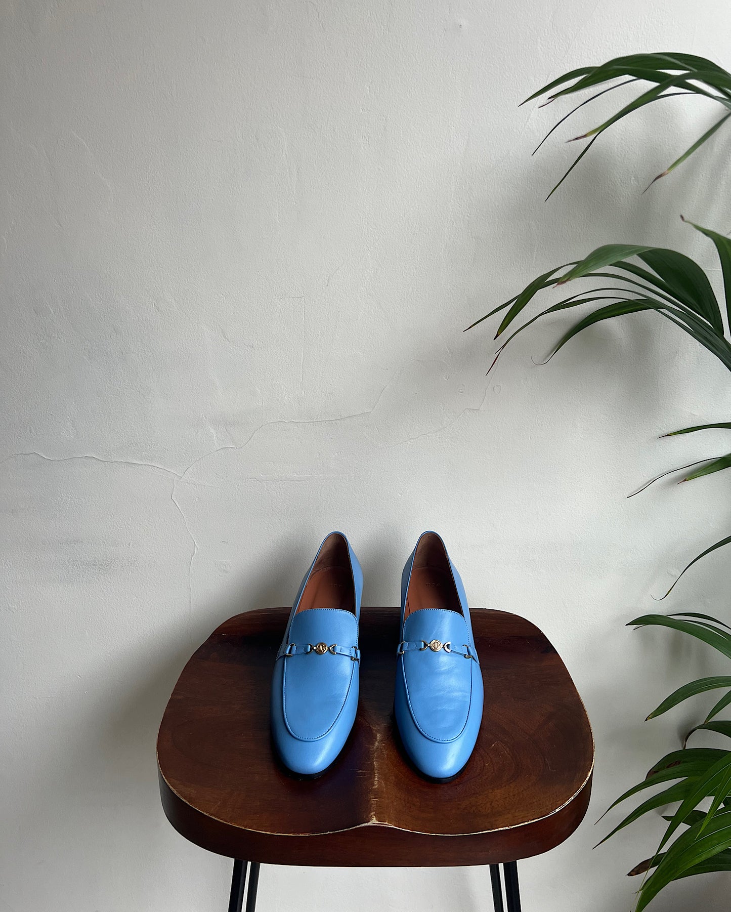 Blue Leather Loafers ~ Size 6