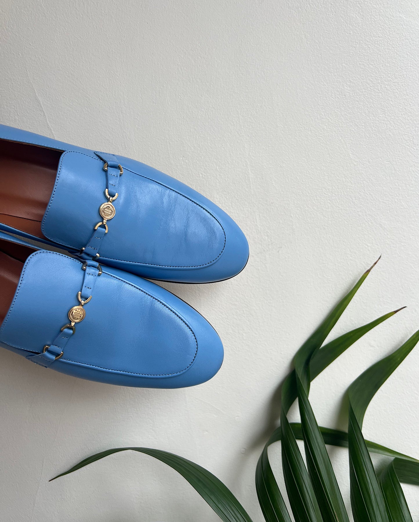 Blue Leather Loafers ~ Size 6