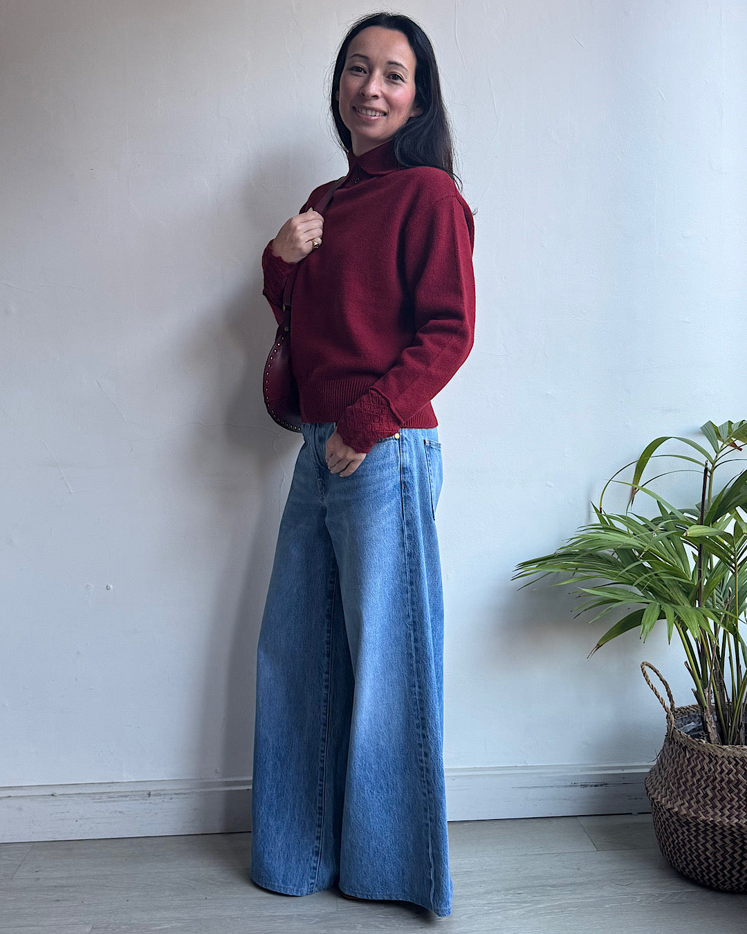 Soeur Burgundy Lyne Jumper ~ Size 10