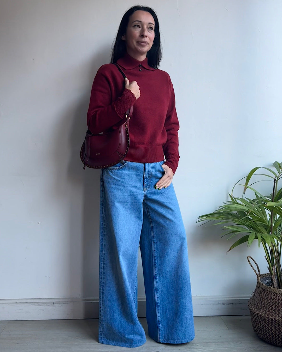 Soeur Burgundy Lyne Jumper ~ Size 10